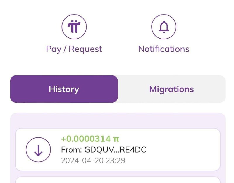 注意⚠️注意⚠️注意⚠️各位派友，骗局又有新花样，如果您pi主网钱包已被项目方创建并且可以接受任何人的主网币转入，您可能收到一点pi币（本人收到0.0000314pi），按进去你会发现在备忘录显示内容：“@PiCore 团队：恭喜迁移至主网！欲获取314 主网Pi请转到