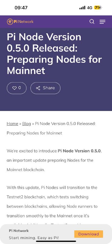 我们很高兴推出 Pi 节点版本 0.5.0，这是为主网区块链准备节点的重要更新