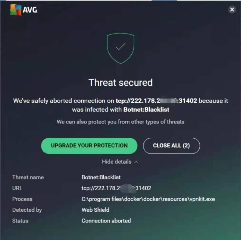 針對這個懷疑病毒警告，我再跟大家說明一下：AVG這個防毒軟件